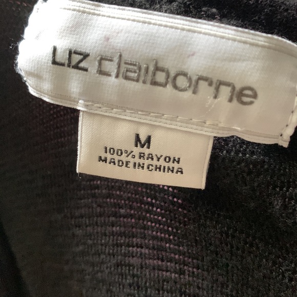 Liz Claiborne Shirred Open Front Cardigan - Picture 5 of 7